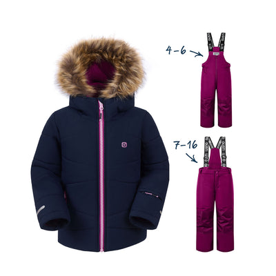 Izzy Girls Snowsuit - Midnight