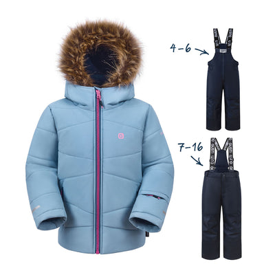 Izzy Girls Snowsuit - Pacific