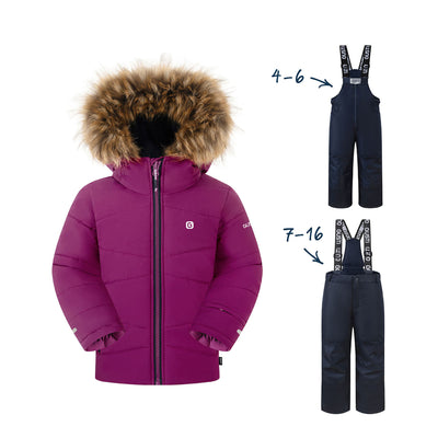 Izzy Girls Snowsuit - Wild Aster