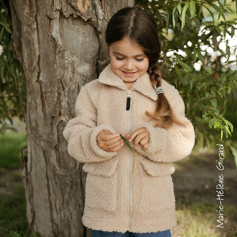 Sasha Girls Sherpa Jacket - Caramel