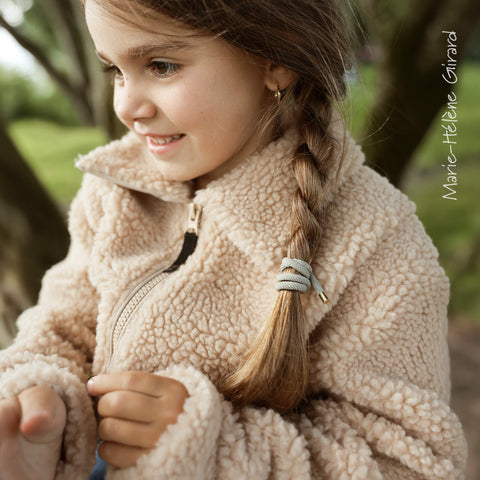 Sasha Girls Sherpa Jacket - Caramel