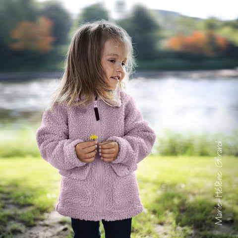 Sasha Girls Sherpa Jacket - Dove