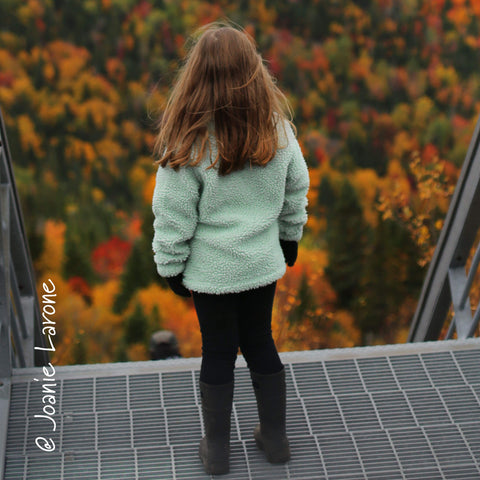 Sasha Girls Sherpa Jacket - Verdigris